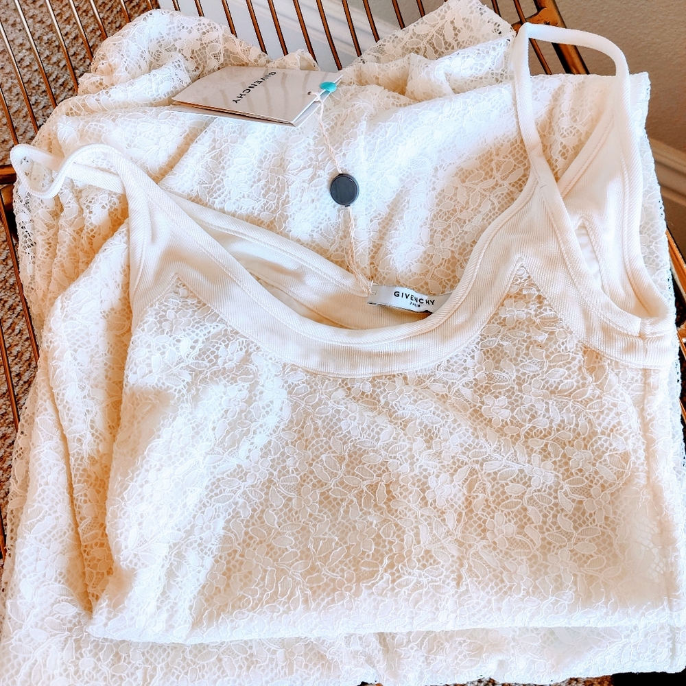 ❤️SOLD❤️Givenchy White Lace Cami gown - Picture 9 of 16